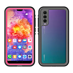 Funda Impermeable Bumper Silicona y Plastico Waterproof Carcasa 360 Grados para Huawei P20 Pro Oro Rosa