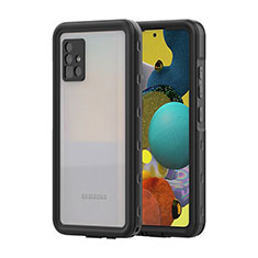 Funda Impermeable Bumper Silicona y Plastico Waterproof Carcasa 360 Grados para Samsung Galaxy A51 5G Negro