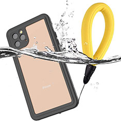Funda Impermeable Bumper Silicona y Plastico Waterproof Carcasa 360 Grados U01 para Apple iPhone 11 Pro Negro