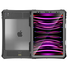 Funda Impermeable Bumper Silicona y Plastico Waterproof Carcasa 360 Grados W01 para Apple iPad Pro 11 (2020) Negro