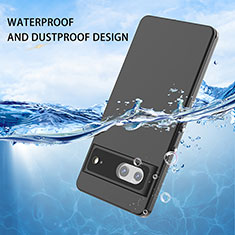 Funda Impermeable Bumper Silicona y Plastico Waterproof Carcasa 360 Grados W01 para Google Pixel 7 5G Negro