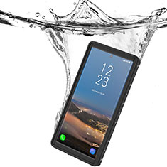Funda Impermeable Bumper Silicona y Plastico Waterproof Carcasa 360 Grados W01 para Samsung Galaxy Note 10 5G Negro