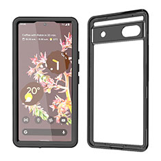 Funda Impermeable Bumper Silicona y Plastico Waterproof Carcasa 360 Grados W02 para Google Pixel 6a 5G Negro