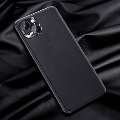 Funda Lujo Cuero Carcasa A01 para Apple iPhone 13 Negro