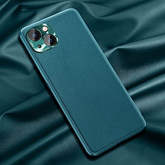 Funda Lujo Cuero Carcasa A01 para Apple iPhone 14 Plus Verde