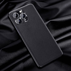 Funda Lujo Cuero Carcasa A01 para Apple iPhone 15 Pro Max Negro