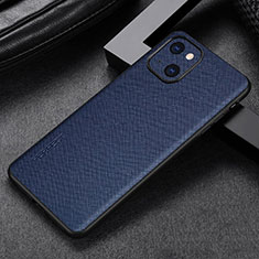 Funda Lujo Cuero Carcasa A04 para Apple iPhone 13 Azul