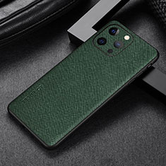 Funda Lujo Cuero Carcasa A04 para Apple iPhone 13 Pro Max Verde