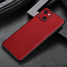 Funda Lujo Cuero Carcasa A04 para Apple iPhone 13 Rojo