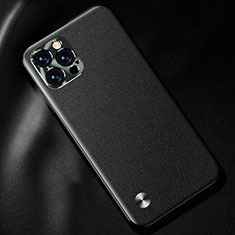 Funda Lujo Cuero Carcasa A05 para Apple iPhone 13 Pro Negro