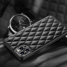 Funda Lujo Cuero Carcasa A07 para Apple iPhone 14 Pro Max Negro