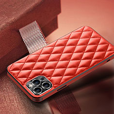 Funda Lujo Cuero Carcasa A07 para Apple iPhone 15 Pro Rojo