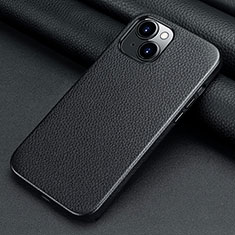 Funda Lujo Cuero Carcasa A09 para Apple iPhone 13 Mini Negro