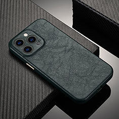 Funda Lujo Cuero Carcasa A10 para Apple iPhone 13 Pro Max Verde