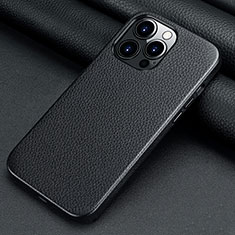 Funda Lujo Cuero Carcasa A13 para Apple iPhone 14 Pro Max Negro