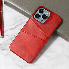 Funda Lujo Cuero Carcasa A15 para Apple iPhone 14 Pro Max Rojo