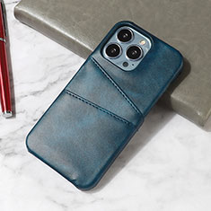 Funda Lujo Cuero Carcasa A15 para Apple iPhone 15 Pro Azul