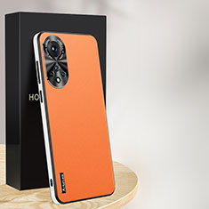 Funda Lujo Cuero Carcasa AT1 para Huawei Honor 50 Pro 5G Naranja