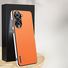 Funda Lujo Cuero Carcasa AT1 para Huawei Nova 10 Naranja