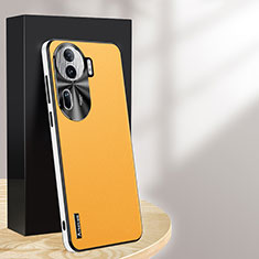 Funda Lujo Cuero Carcasa AT1 para Oppo Reno11 Pro 5G Amarillo