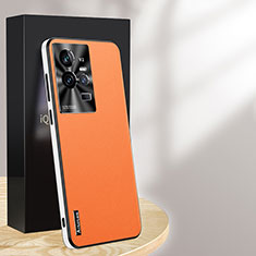 Funda Lujo Cuero Carcasa AT1 para Vivo iQOO 11 5G Naranja