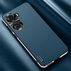 Funda Lujo Cuero Carcasa AT2 para Huawei Honor 60 Pro 5G Azul