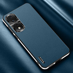 Funda Lujo Cuero Carcasa AT2 para Huawei Honor 80 Pro 5G Azul