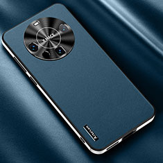 Funda Lujo Cuero Carcasa AT2 para Huawei Mate 60 Pro Azul