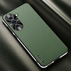 Funda Lujo Cuero Carcasa AT2 para Huawei Nova 10 Verde