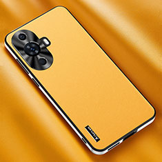 Funda Lujo Cuero Carcasa AT2 para Huawei Nova 11 Amarillo