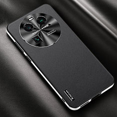 Funda Lujo Cuero Carcasa AT2 para Oppo Find X6 5G Negro