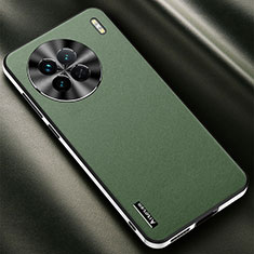 Funda Lujo Cuero Carcasa AT2 para Vivo X90 5G Verde