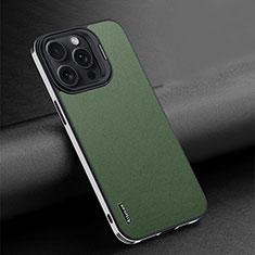 Funda Lujo Cuero Carcasa AT4 para Apple iPhone 15 Pro Verde