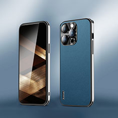 Funda Lujo Cuero Carcasa AT6 para Apple iPhone 13 Pro Azul
