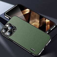 Funda Lujo Cuero Carcasa AT7 para Apple iPhone 14 Pro Verde