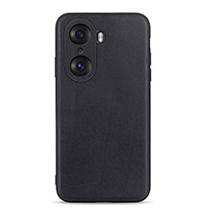 Funda Lujo Cuero Carcasa B01H para Huawei Honor 60 5G Negro