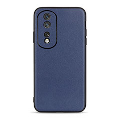 Funda Lujo Cuero Carcasa B01H para Huawei Honor 80 Pro 5G Azul