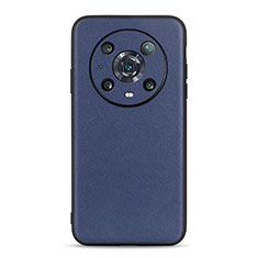 Funda Lujo Cuero Carcasa B01H para Huawei Honor Magic4 Pro 5G Azul