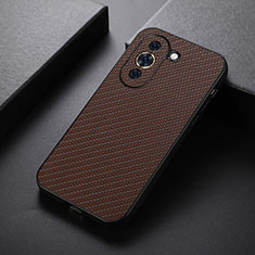 Funda Lujo Cuero Carcasa B01H para Huawei Nova 10 Pro Marron