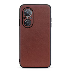 Funda Lujo Cuero Carcasa B01H para Huawei Nova 9 SE Marron