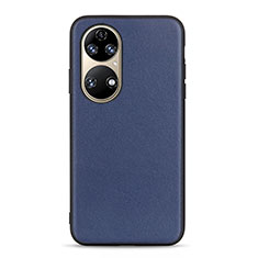 Funda Lujo Cuero Carcasa B01H para Huawei P50 Azul