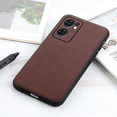 Funda Lujo Cuero Carcasa B01H para OnePlus Nord CE 2 5G Marron