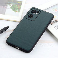 Funda Lujo Cuero Carcasa B01H para Oppo Find X5 Lite 5G Verde