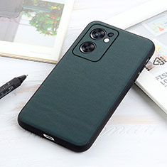 Funda Lujo Cuero Carcasa B01H para Oppo Reno7 SE 5G Verde