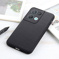 Funda Lujo Cuero Carcasa B01H para Oppo Reno8 Pro+ Plus 5G Negro