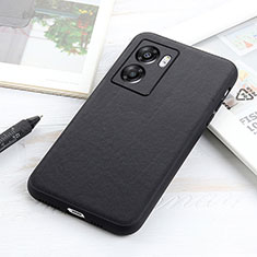 Funda Lujo Cuero Carcasa B01H para Realme Narzo 50 5G Negro