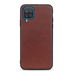 Funda Lujo Cuero Carcasa B01H para Samsung Galaxy A12 Nacho Marron