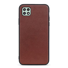 Funda Lujo Cuero Carcasa B01H para Samsung Galaxy A22 5G Marron