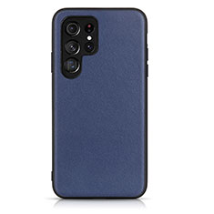Funda Lujo Cuero Carcasa B01H para Samsung Galaxy S22 Ultra 5G Azul