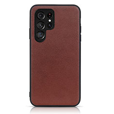 Funda Lujo Cuero Carcasa B01H para Samsung Galaxy S24 Ultra 5G Marron